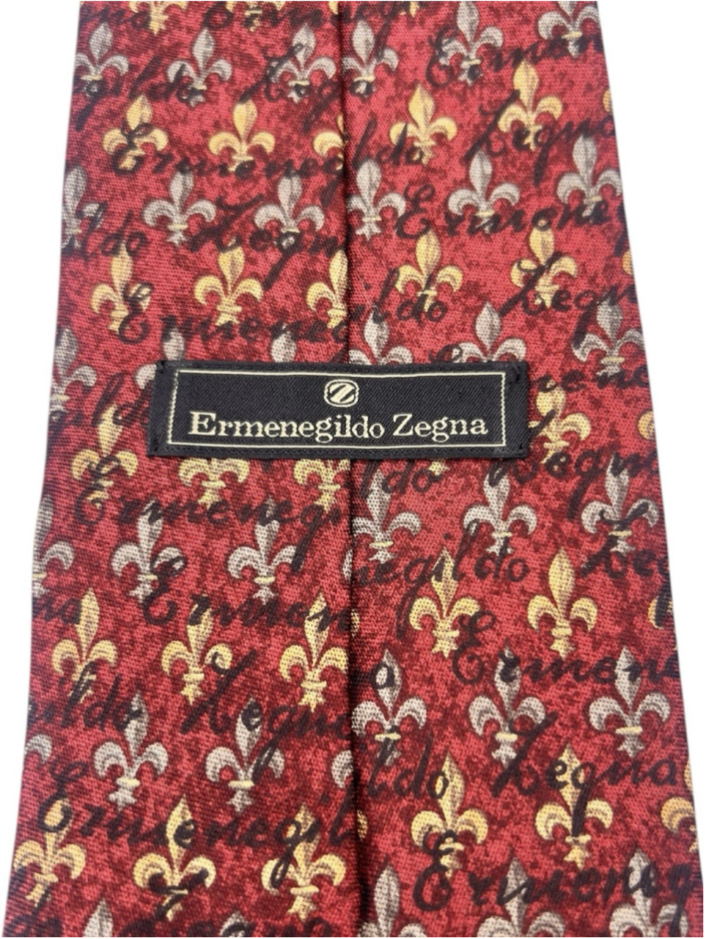 Ermenegildo Zegna Men’s Red Floral Geometric Silk Tie Made In Italy Luxury 3.75” - Picture 3 of 4